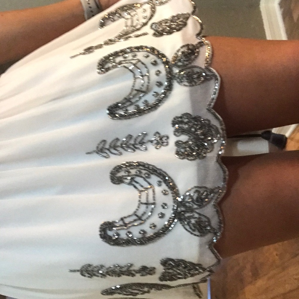 White beaded skirt NWT